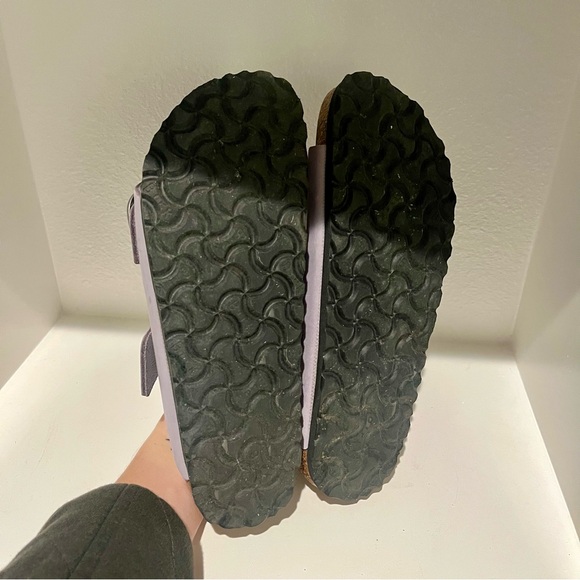 Birkenstock Arizona Big Buckle Nubuck Leather Purple Fog Sandals- 37 - Picture 12 of 12